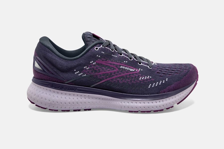 Glycerin 19 Road Brooks Running Shoes NZ Womens - Black/Purple - TRLFDU-863